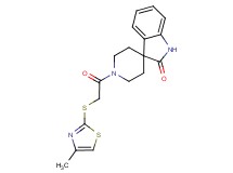 1'-{[(4-methyl-1,3-thiazol-2-yl)thio]acetyl}spiro[indole-3,4'-piperidin]-2(1H)-one