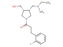 {(3R*,4R*)-4-{[ethyl(methyl)amino]methyl}-1-[3-(2-fluorophenyl)propanoyl]-3-pyrrolidinyl}methanol