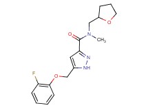 5-[(2-fluorophenoxy)methyl]-N-methyl-N-(tetrahydrofuran-2-ylmethyl)-1H-pyrazole-3-carboxamide