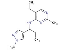 5-ethyl-2-methyl-N-[1-(1-methyl-1H-pyrazol-4-yl)propyl]pyrimidin-4-amine