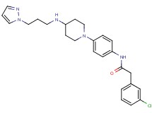 2-(3-chlorophenyl)-N-[4-(4-{[3-(1H-pyrazol-1-yl)propyl]amino}-1-piperidinyl)phenyl]acetamide