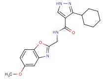 3-cyclohexyl-N-[(5-methoxy-1,3-benzoxazol-2-yl)methyl]-1H-pyrazole-4-carboxamide