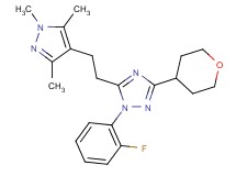 1-(2-fluorophenyl)-3-(tetrahydro-2H-pyran-4-yl)-5-[2-(1,3,5-trimethyl-1H-pyrazol-4-yl)ethyl]-1H-1,2,4-triazole