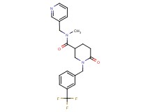 N-methyl-6-oxo-N-(3-pyridinylmethyl)-1-[3-(trifluoromethyl)benzyl]-3-piperidinecarboxamide