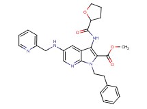 methyl 1-(2-phenylethyl)-5-[(2-pyridinylmethyl)amino]-3-[(tetrahydro-2-furanylcarbonyl)amino]-1H-pyrrolo[2,3-b]pyridine-2-carboxylate