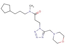 N-(3-cyclopentylpropyl)-N-methyl-3-[5-(4-morpholinylmethyl)-1H-tetrazol-1-yl]propanamide