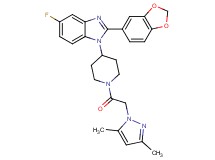 2-(1,3-benzodioxol-5-yl)-1-{1-[(3,5-dimethyl-1H-pyrazol-1-yl)acetyl]-4-piperidinyl}-5-fluoro-1H-benzimidazole