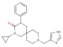 2-cyclopropyl-9-(1H-imidazol-4-ylmethyl)-4-phenyl-2,9-diazaspiro[5.5]undecan-3-one
