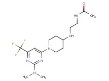 N-[2-({1-[2-(dimethylamino)-6-(trifluoromethyl)pyrimidin-4-yl]piperidin-4-yl}amino)ethyl]acetamide