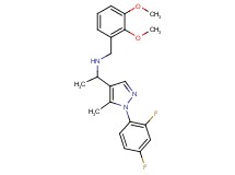 1-[1-(2,4-difluorophenyl)-5-methyl-1H-pyrazol-4-yl]-N-(2,3-dimethoxybenzyl)ethanamine