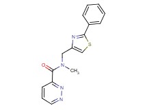 N-methyl-N-[(2-phenyl-1,3-thiazol-4-yl)methyl]-3-pyridazinecarboxamide