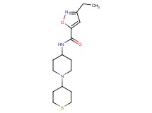 3-ethyl-N-[1-(tetrahydro-2H-thiopyran-4-yl)piperidin-4-yl]isoxazole-5-carboxamide