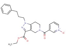 ethyl 5-[(1-oxido-3-pyridinyl)carbonyl]-1-(3-phenylpropyl)-4,5,6,7-tetrahydro-1H-pyrazolo[4,3-c]pyridine-3-carboxylate