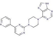 6-{4-[4-(3-pyridinyl)-2-pyrimidinyl]-1-piperazinyl}-9H-purine