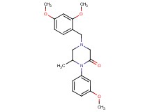4-(2,4-dimethoxybenzyl)-1-(3-methoxyphenyl)-6-methyl-2-piperazinone