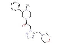 4-({1-[2-(4-methyl-3-phenyl-1-piperazinyl)-2-oxoethyl]-1H-tetrazol-5-yl}methyl)morpholine