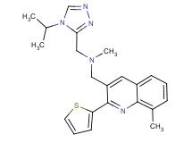 1-(4-isopropyl-4H-1,2,4-triazol-3-yl)-N-methyl-N-{[8-methyl-2-(2-thienyl)-3-quinolinyl]methyl}methanamine
