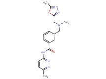 3-({methyl[(5-methyl-1,3,4-oxadiazol-2-yl)methyl]amino}methyl)-N-(6-methylpyridazin-3-yl)benzamide