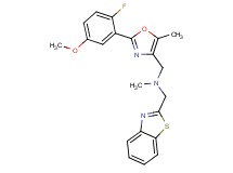 (1,3-benzothiazol-2-ylmethyl){[2-(2-fluoro-5-methoxyphenyl)-5-methyl-1,3-oxazol-4-yl]methyl}methylamine