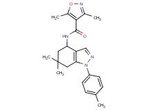 N-[6,6-dimethyl-1-(4-methylphenyl)-4,5,6,7-tetrahydro-1H-indazol-4-yl]-3,5-dimethyl-4-isoxazolecarboxamide