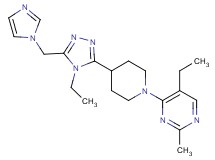 5-ethyl-4-{4-[4-ethyl-5-(1H-imidazol-1-ylmethyl)-4H-1,2,4-triazol-3-yl]piperidin-1-yl}-2-methylpyrimidine