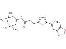 3-[5-(1,3-benzodioxol-5-yl)-1,3,4-oxadiazol-2-yl]-N-(3,3,5,5-tetramethylcyclohexyl)propanamide