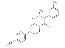 6-{4-[(dimethylamino)(3-methylphenyl)acetyl]-1-piperazinyl}nicotinonitrile
