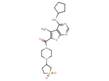 N-cyclopentyl-6-{[4-(1,1-dioxidotetrahydro-3-thienyl)-1-piperazinyl]carbonyl}-5-methylthieno[2,3-d]pyrimidin-4-amine