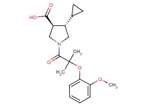 (3S*,4S*)-4-cyclopropyl-1-[2-(2-methoxyphenoxy)-2-methylpropanoyl]-3-pyrrolidinecarboxylic acid