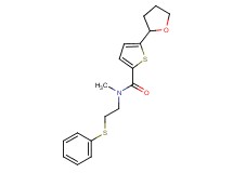 N-methyl-N-[2-(phenylthio)ethyl]-5-(tetrahydrofuran-2-yl)thiophene-2-carboxamide