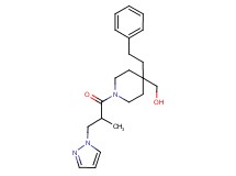 [1-[2-methyl-3-(1H-pyrazol-1-yl)propanoyl]-4-(2-phenylethyl)-4-piperidinyl]methanol