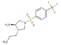 (3R*,4S*)-4-propyl-1-{[4-(trifluoromethyl)phenyl]sulfonyl}pyrrolidin-3-amine