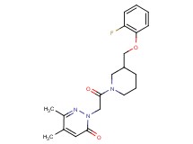 2-(2-{3-[(2-fluorophenoxy)methyl]-1-piperidinyl}-2-oxoethyl)-5,6-dimethyl-3(2H)-pyridazinone