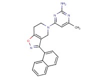 4-methyl-6-[3-(1-naphthyl)-6,7-dihydroisoxazolo[4,5-c]pyridin-5(4H)-yl]pyrimidin-2-amine