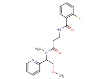 2-fluoro-N-{3-[(2-methoxy-1-pyridin-2-ylethyl)(methyl)amino]-3-oxopropyl}benzamide