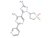 5-[1-(1,1-dioxidotetrahydro-3-thienyl)-3-methyl-1H-1,2,4-triazol-5-yl]-4-methyl-2-pyridin-3-ylpyrimidine