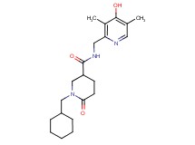 1-(cyclohexylmethyl)-N-[(4-hydroxy-3,5-dimethyl-2-pyridinyl)methyl]-6-oxo-3-piperidinecarboxamide