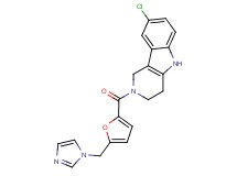 8-chloro-2-[5-(1H-imidazol-1-ylmethyl)-2-furoyl]-2,3,4,5-tetrahydro-1H-pyrido[4,3-b]indole