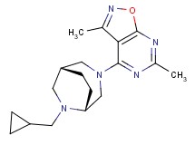 4-[(1R*,5R*)-6-(cyclopropylmethyl)-3,6-diazabicyclo[3.2.2]non-3-yl]-3,6-dimethylisoxazolo[5,4-d]pyrimidine