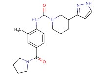 N-[2-methyl-4-(pyrrolidin-1-ylcarbonyl)phenyl]-3-(1H-pyrazol-3-yl)piperidine-1-carboxamide