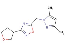 5-[(3,5-dimethyl-1H-pyrazol-1-yl)methyl]-3-(tetrahydrofuran-3-yl)-1,2,4-oxadiazole