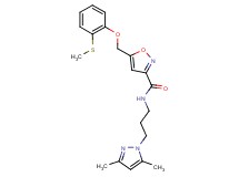 N-[3-(3,5-dimethyl-1H-pyrazol-1-yl)propyl]-5-{[2-(methylthio)phenoxy]methyl}-3-isoxazolecarboxamide