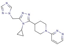 3-{4-[4-cyclopropyl-5-(1H-1,2,4-triazol-1-ylmethyl)-4H-1,2,4-triazol-3-yl]piperidin-1-yl}pyridazine