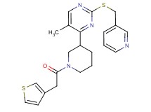 5-methyl-2-[(3-pyridinylmethyl)thio]-4-[1-(3-thienylacetyl)-3-piperidinyl]pyrimidine