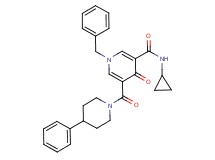 1-benzyl-N-cyclopropyl-4-oxo-5-[(4-phenyl-1-piperidinyl)carbonyl]-1,4-dihydro-3-pyridinecarboxamide