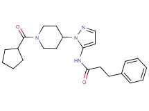 N-{1-[1-(cyclopentylcarbonyl)-4-piperidinyl]-1H-pyrazol-5-yl}-3-phenylpropanamide