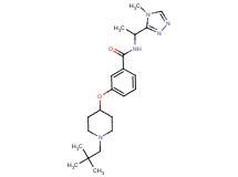 3-{[1-(2,2-dimethylpropyl)piperidin-4-yl]oxy}-N-[1-(4-methyl-4H-1,2,4-triazol-3-yl)ethyl]benzamide