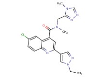 6-chloro-2-(1-ethyl-1H-pyrazol-4-yl)-N-methyl-N-[(4-methyl-4H-1,2,4-triazol-3-yl)methyl]quinoline-4-carboxamide