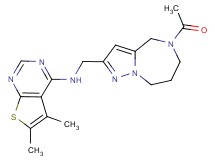 N-[(5-acetyl-5,6,7,8-tetrahydro-4H-pyrazolo[1,5-a][1,4]diazepin-2-yl)methyl]-5,6-dimethylthieno[2,3-d]pyrimidin-4-amine
