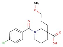 1-(4-chlorobenzoyl)-3-(3-methoxypropyl)-3-piperidinecarboxylic acid